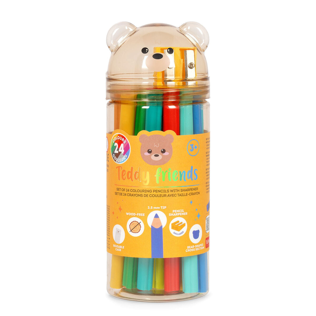 Crayon de couleurs teddy friends legami