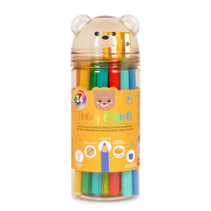 Crayon de couleurs teddy friends legami