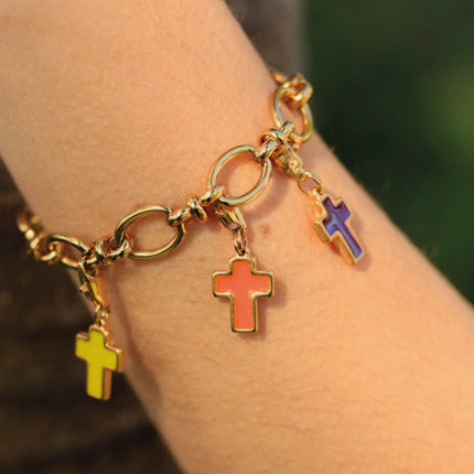 Charm PALAS - Croix Amarelo - jaune