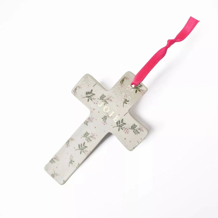 croix murale pink berry