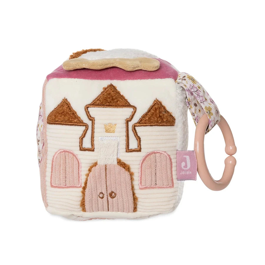 cube d'activité rose et beige
