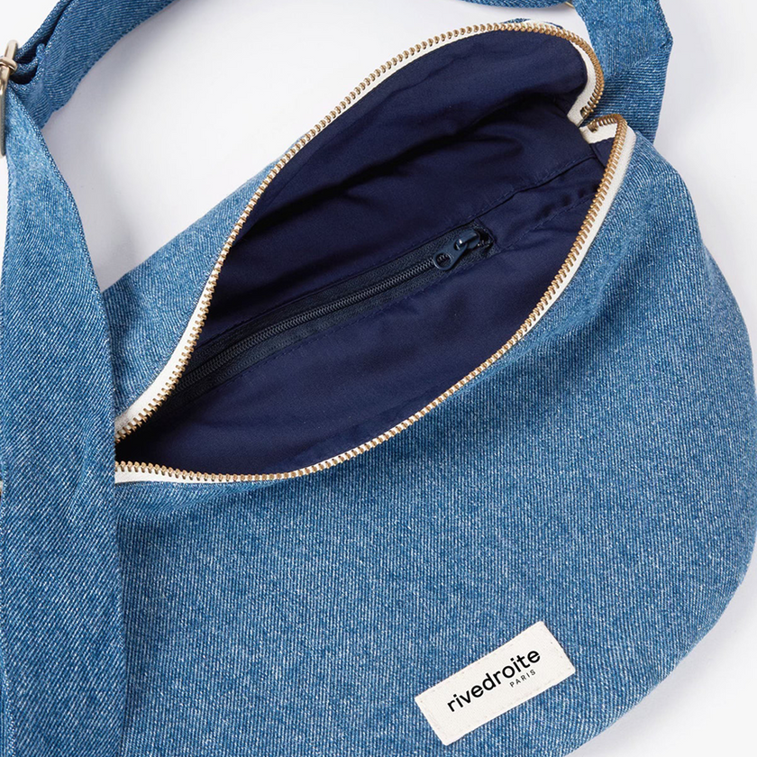 sac banane denim clair