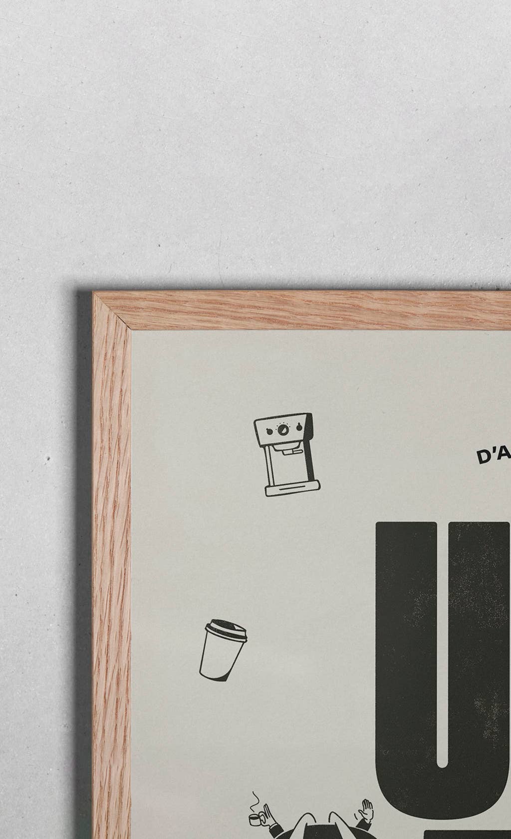 Affiche | D’Abord, Un Café | Poster Typographique