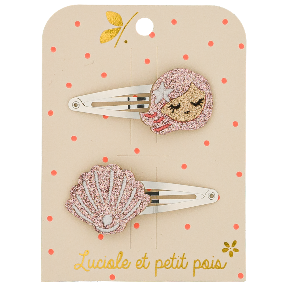 Barrettes Pearly la sirène (paire)