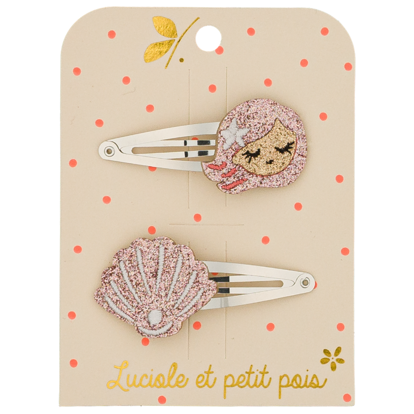 Barrettes Pearly la sirène (paire)