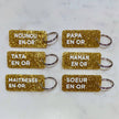 TATA EN OR Porte-clés à paillettes Plus de Love