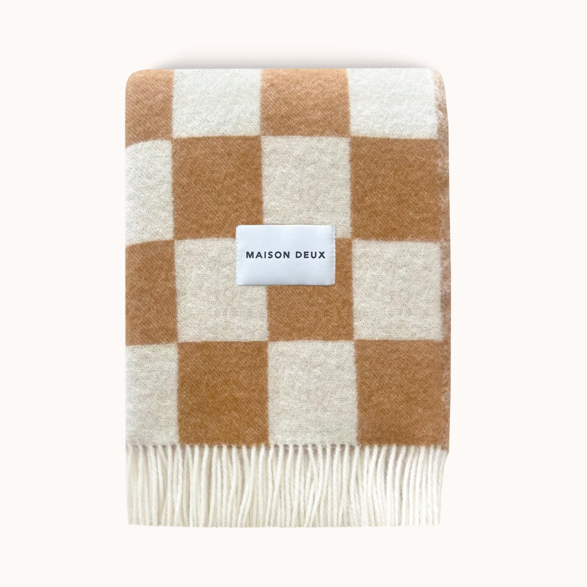 Plaid Damier Terra White - MAISON DEUX