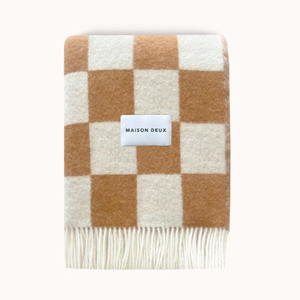 Plaid Damier Terra White - MAISON DEUX