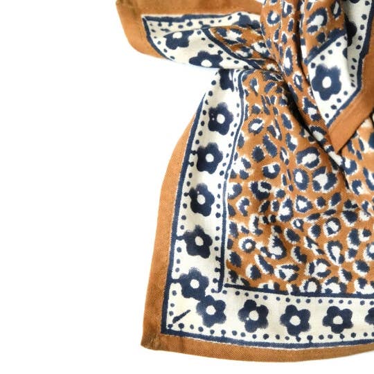 Petit Foulard | Léopard Marron