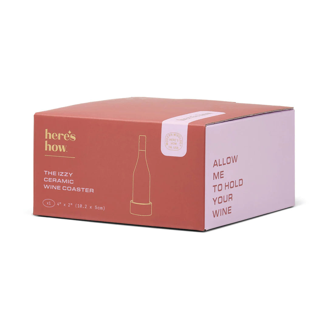 Dessous de bouteille de vin lila et rouge