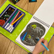 Set de coloriage dino dans l'espace