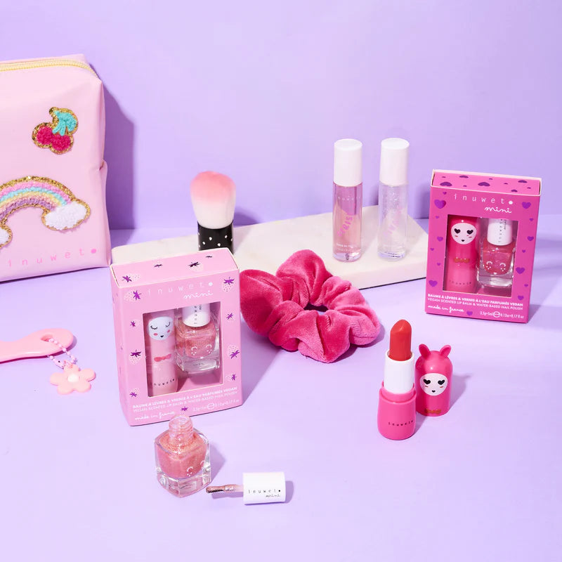 Duo vernis a eau et baume cerise et fraise inuwet