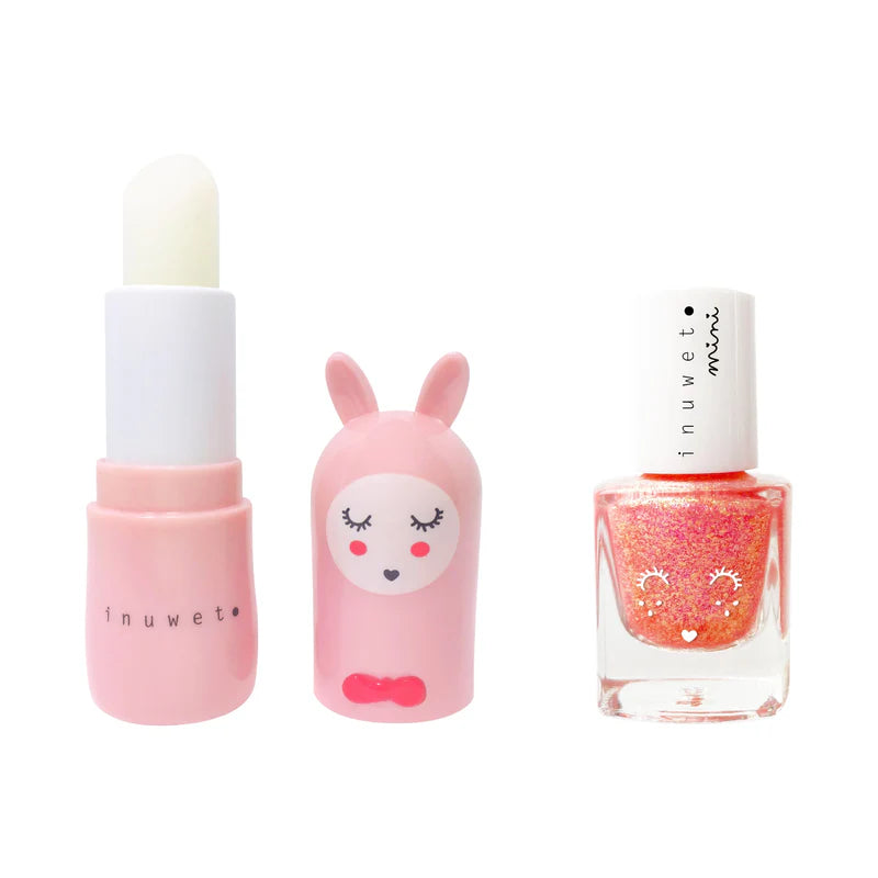 Duo de vernis et baume à levre kids Inuwet fraise