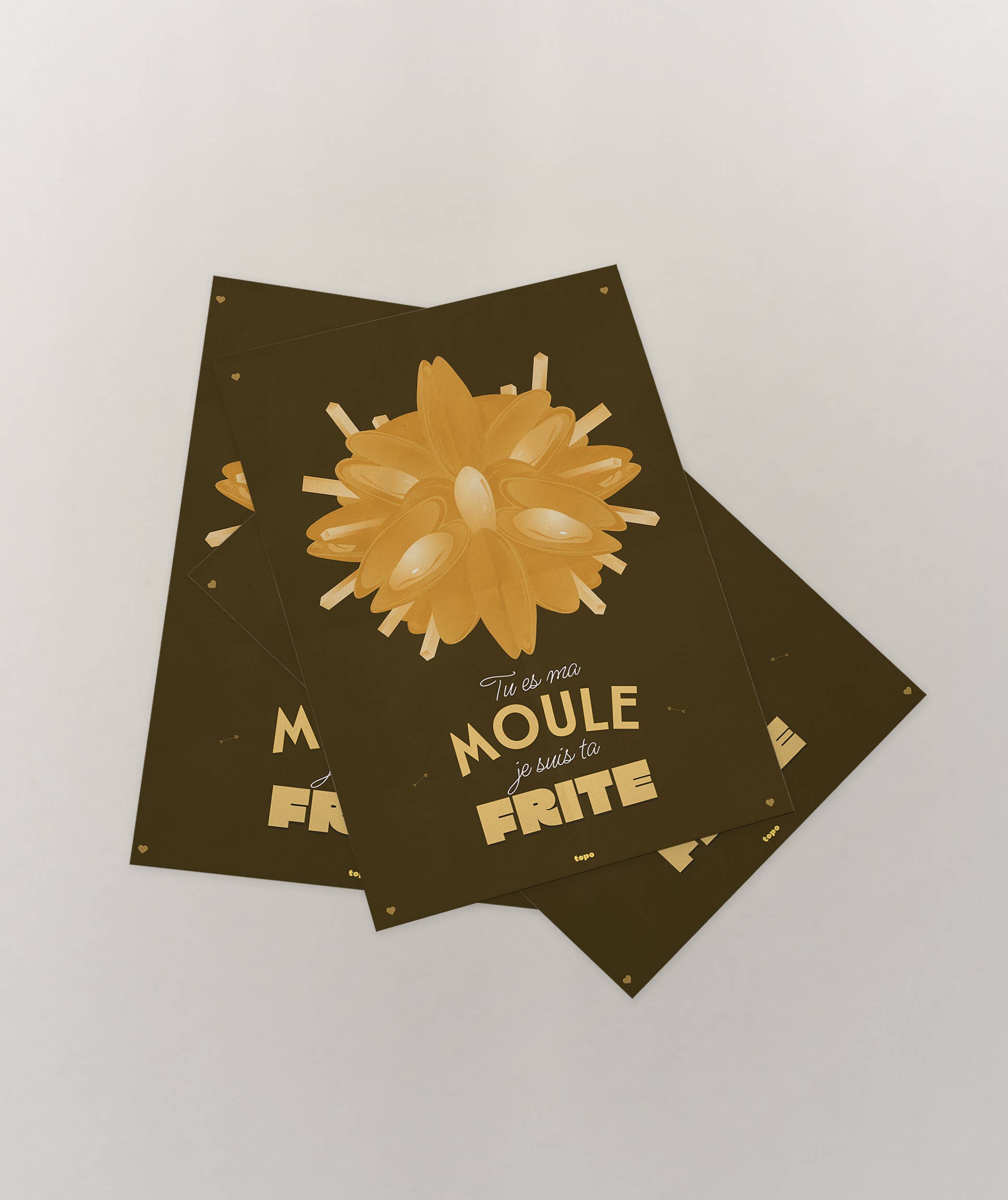 Carte | Tu es ma moule, je suis ta frite| illustration