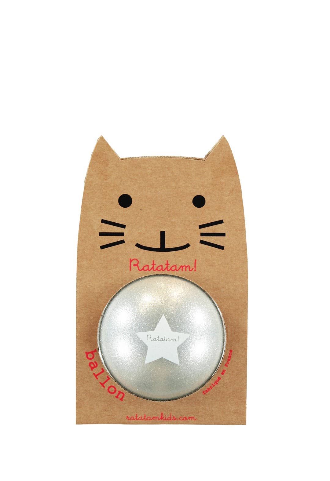 Ballon argent pailleté 15 cm