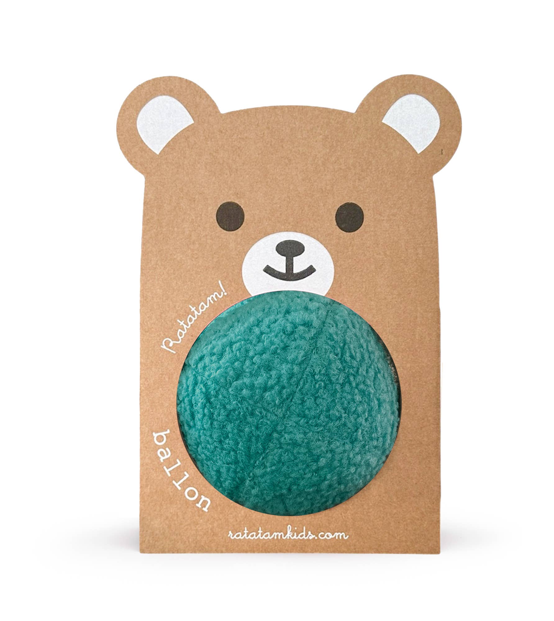 Balle ourson peluche bébé 12cm 