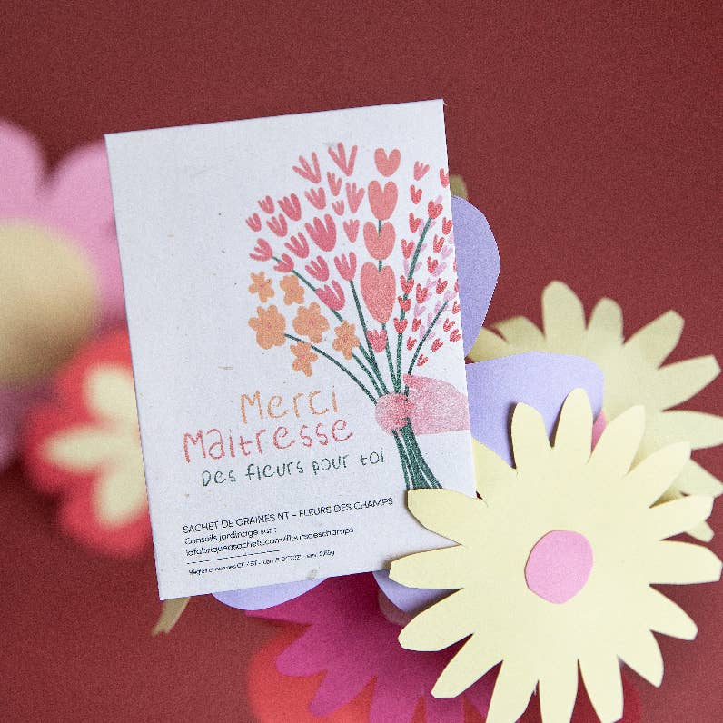 Merci Maîtresse | Sachet de graines de Fleurs des champs