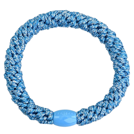 elastique blue silver glitter