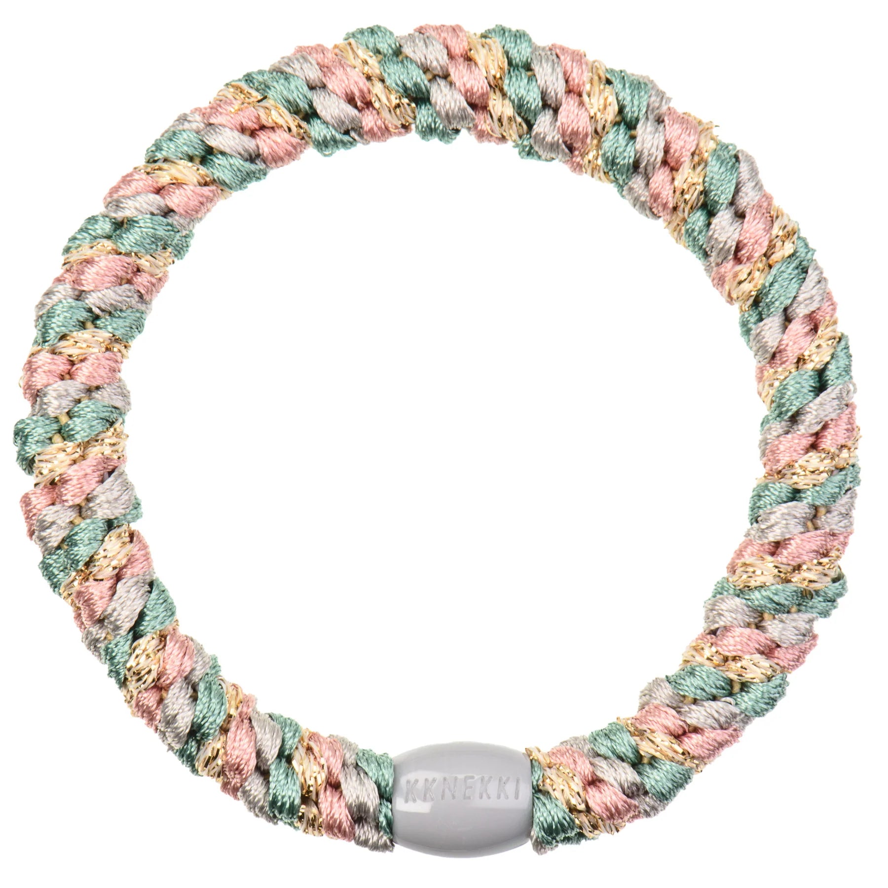 elastique faded green pink glitter