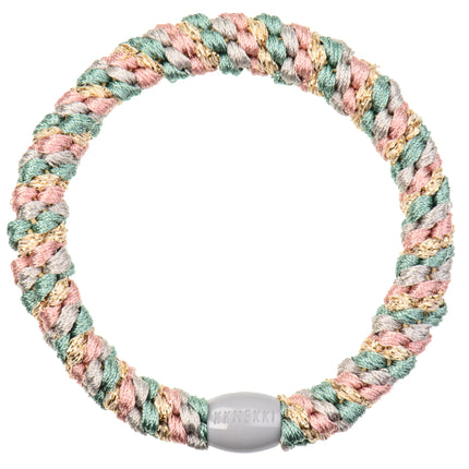 elastique faded green pink glitter