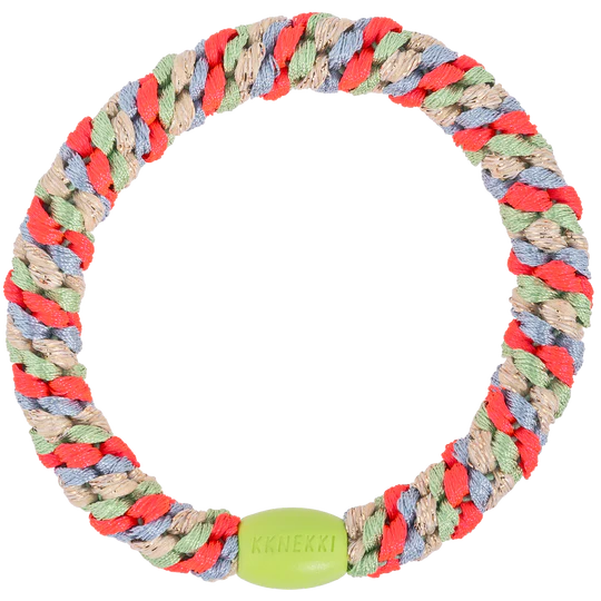 elastique mix grass green pink neon