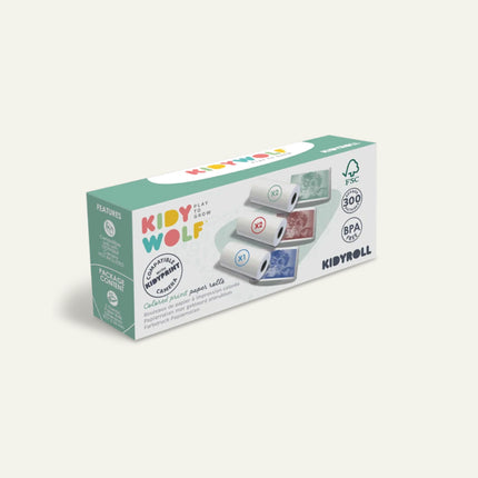 KIDYROLL : recharges de papier thermique coloré pour appareil photo KIDYPRINT