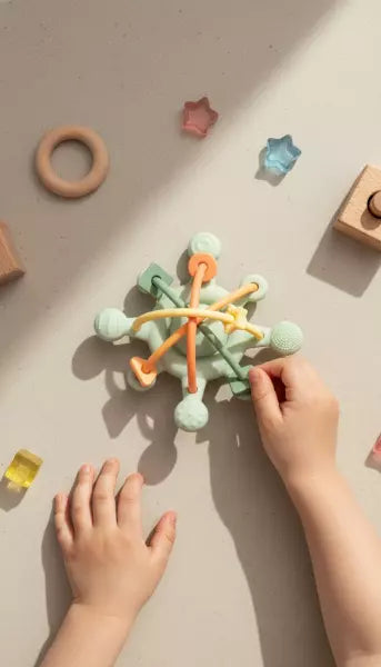 Étoile silicone sensorielle vert