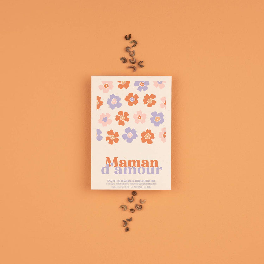 Maman d'amour | Sachet de graines de Coquelicot