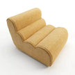 Fauteuil compacto chenille moutarde