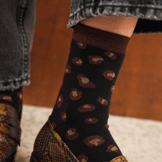 Chaussettes | Léopard noir