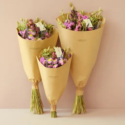 fleur sechee bouquet champetre rose