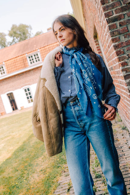 Foulard en laine Navy Antique ANTAN