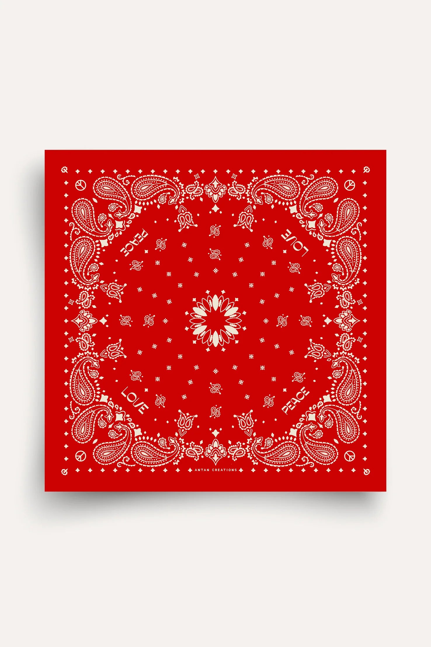 Foulard en laine flame antique white ANTAN