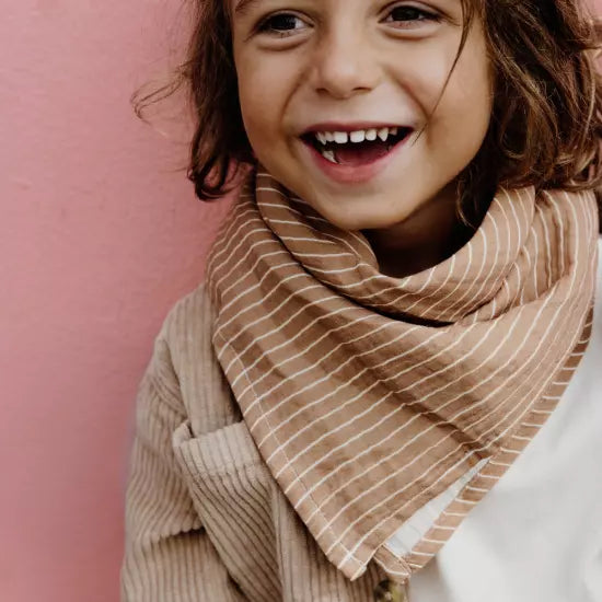 foulard gaze de coton rayures fines