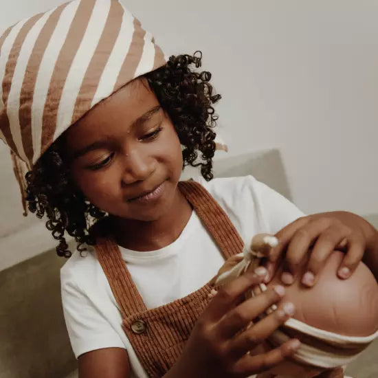 foulard gaze de coton rayures larges