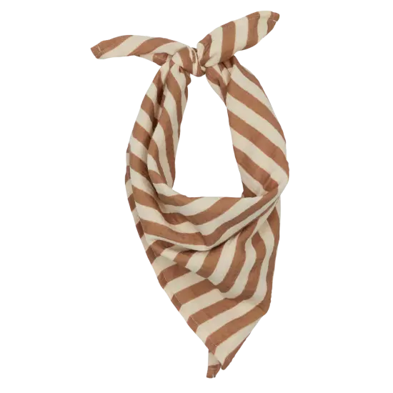 foulard gaze de coton rayures larges
