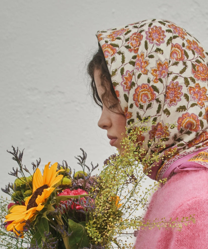 Grand foulard berry Pink Bellemme