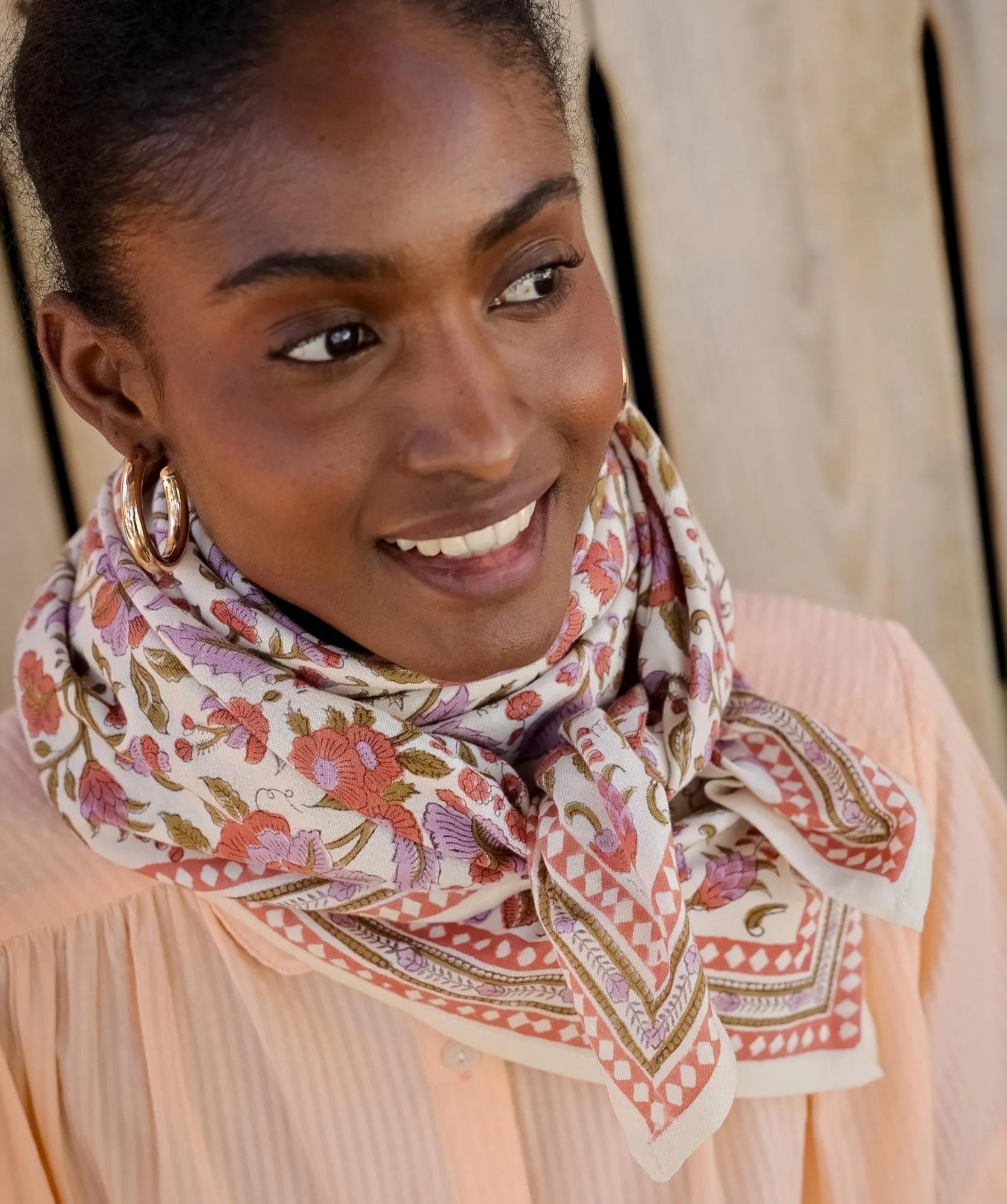 Grand foulard courtney terracotta bellemme