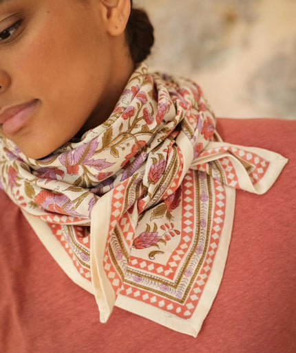 Grand foulard courtney terracotta bellemme