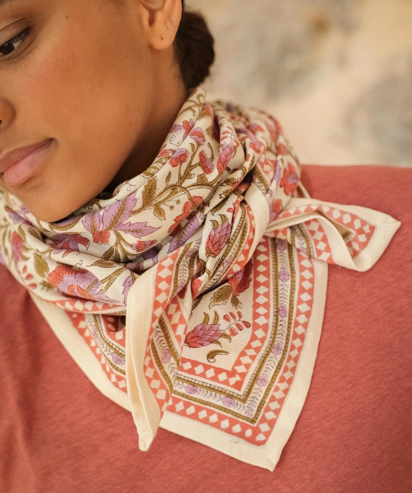 Grand foulard courtney terracotta bellemme