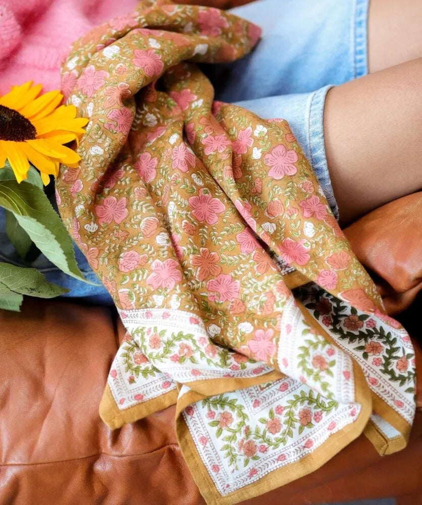 Grand foulard Ellis Goyave Bellemme