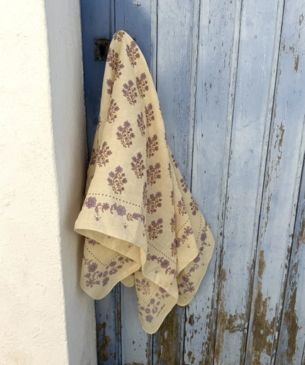 Foulard grand format ginger limonade Bellemme