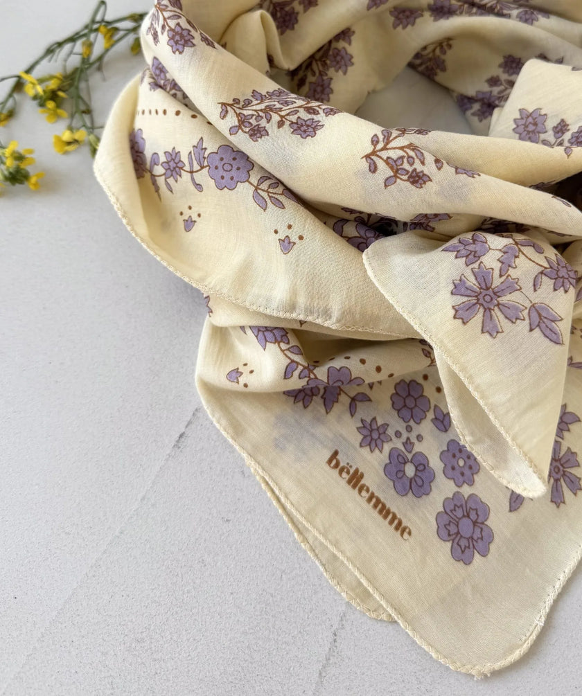 Foulard grand format ginger limonade Bellemme