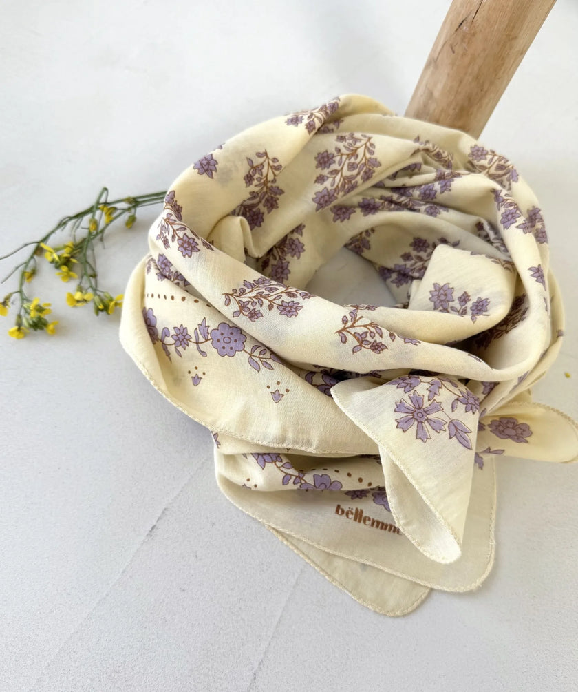 Foulard grand format ginger limonade Bellemme