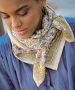 Foulard grand format haydee sorbet citron  violette Bellemme