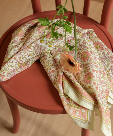 Grand foulard haydee sobet rose pistache Bellemme