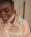 Grand foulard haydee sobet rose pistache Bellemme
