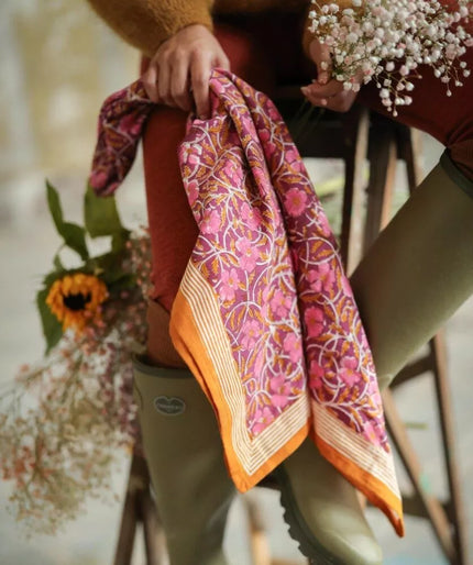 Foulard grand format Pia Prune Bellemme