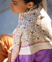 Grand foulard rosa violette Bellemme