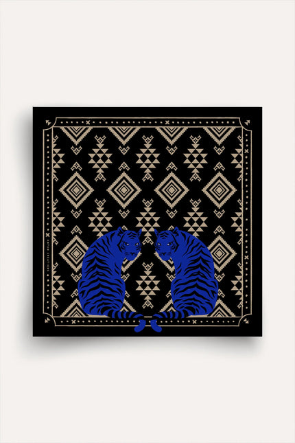 Foulard the twins tigers antan en laine
